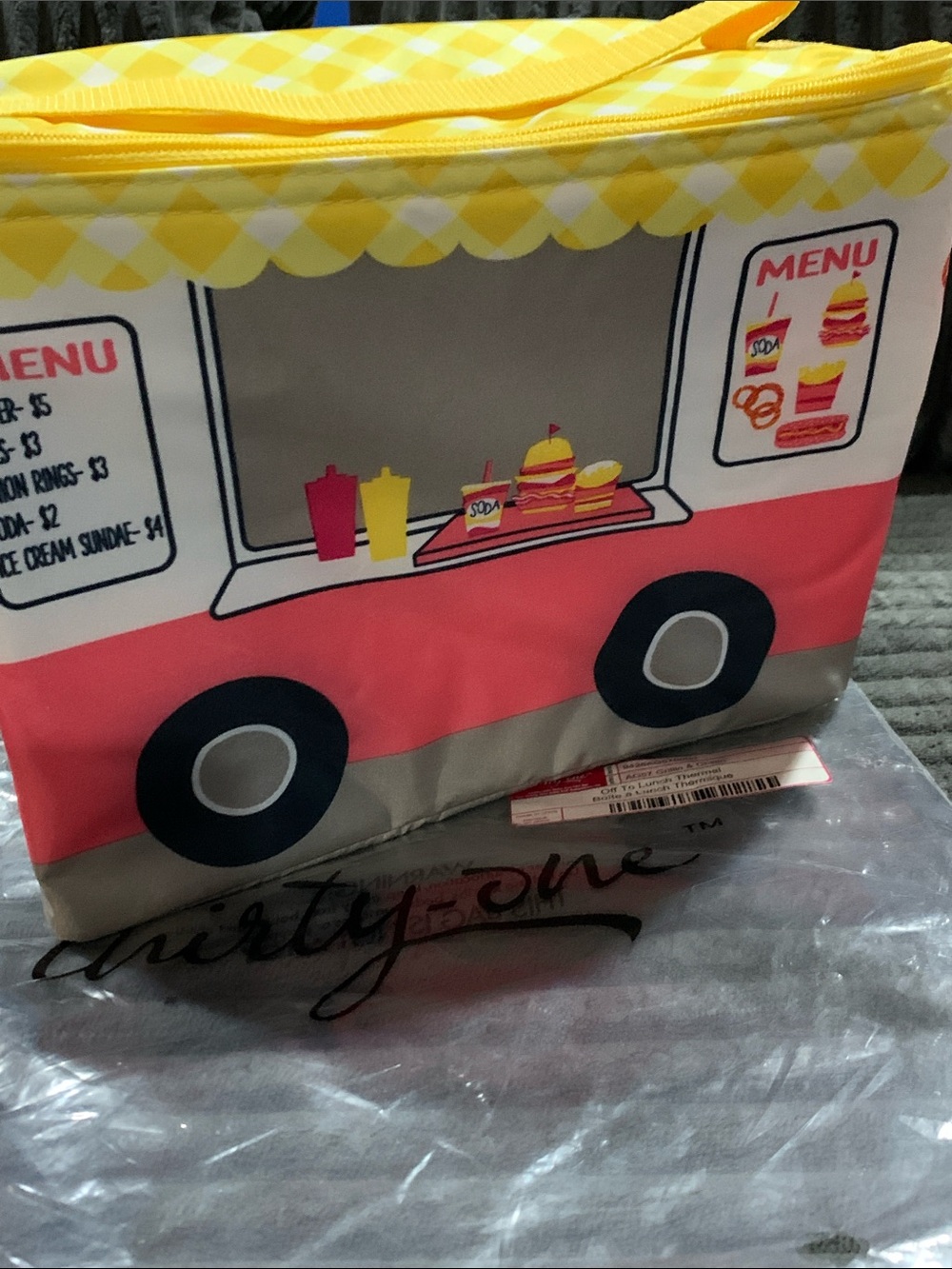 thirty-one Yellow and Pink Food Truck Cosmetic Case